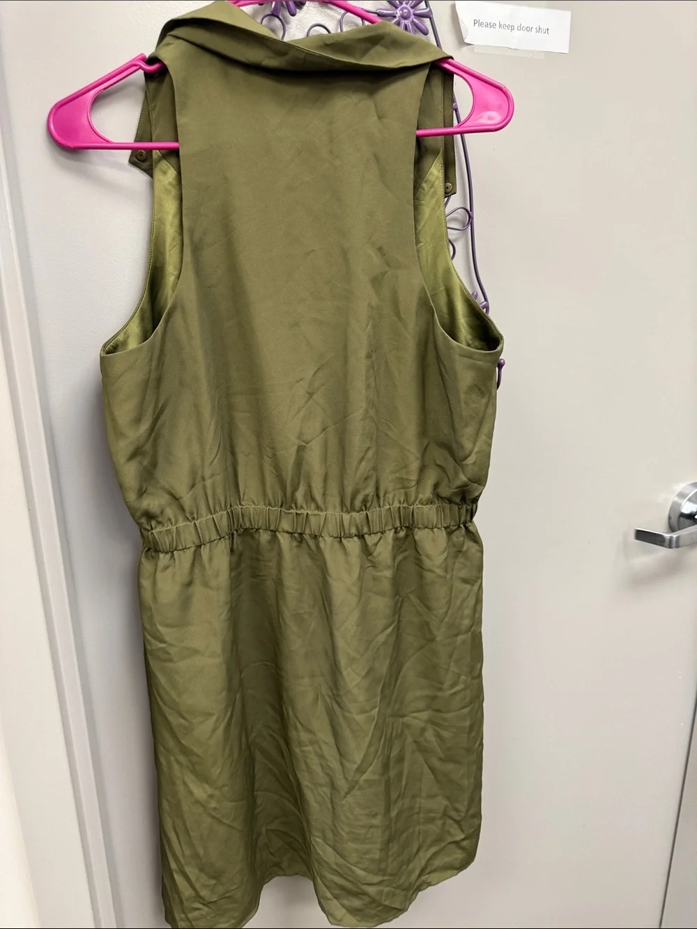 Gianni Bini Olive Sleeveless Utility Vest Dress with Zip Sz 12‎